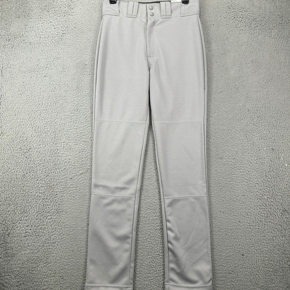 Easton Mens Baseball Pants Small 29-31 Gray Rival Open Bottom Performance NEW - Picture 1 of 11